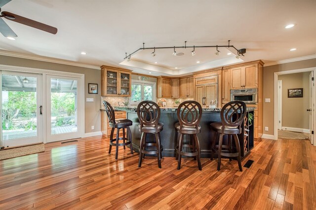 1409 W Big Sandy Rd, Fresno, CA 93711 - interior space featuring baseboards, ceiling fan, light wood finished floors, and visible vents
