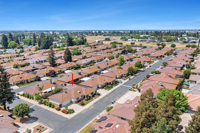 aerial view with a residential view