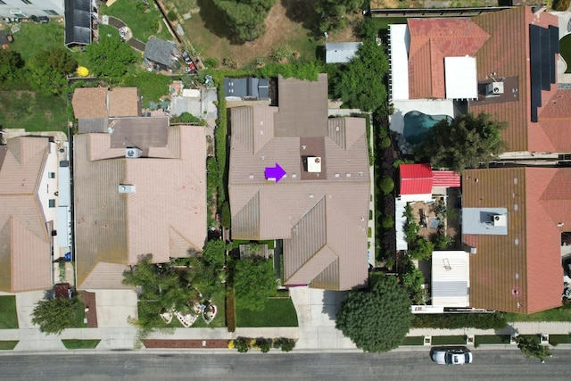 drone / aerial view with a residential view