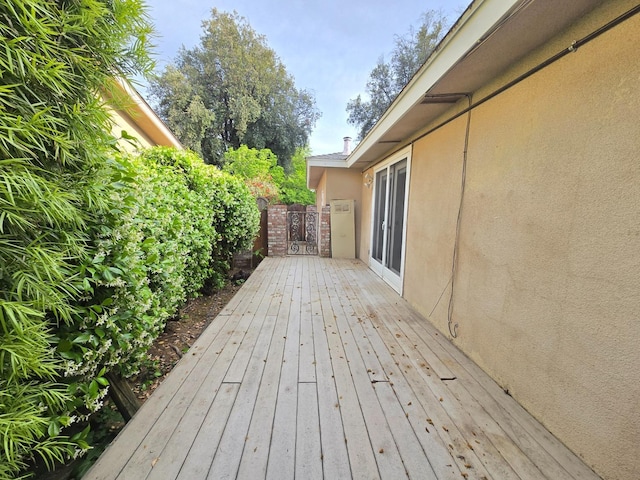 view of wooden terrace