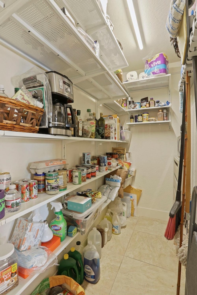 view of storage area