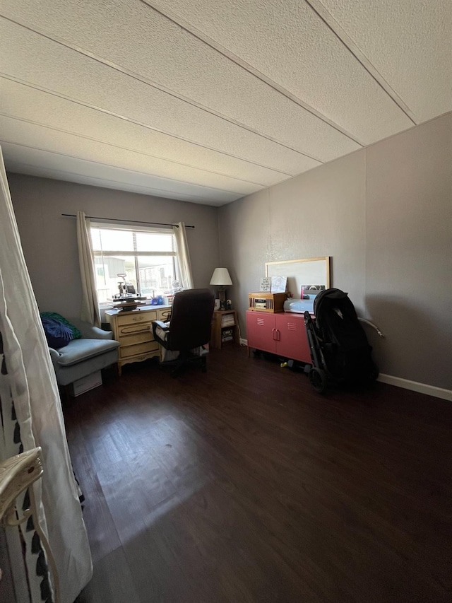 860 E Grangeville Blvd Unit 153, Hanford, CA 93230 - office with dark wood finished floors and a textured ceiling