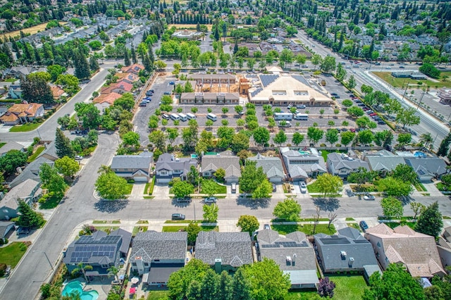 aerial view with a residential view