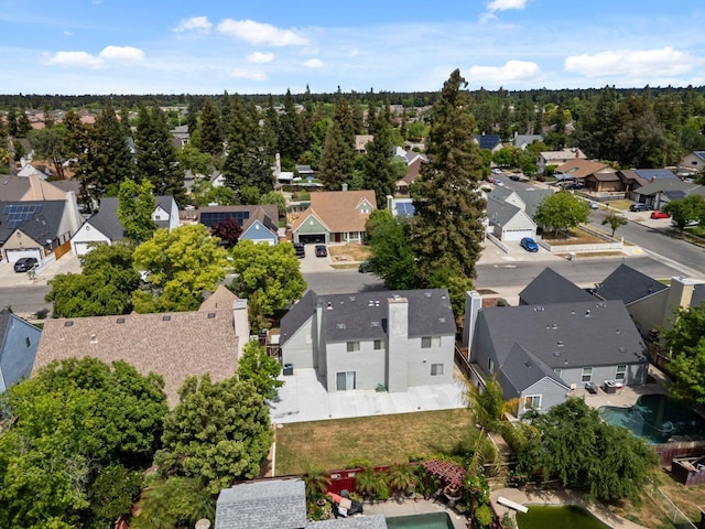 aerial view with a residential view