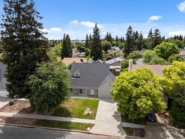 bird's eye view featuring a residential view