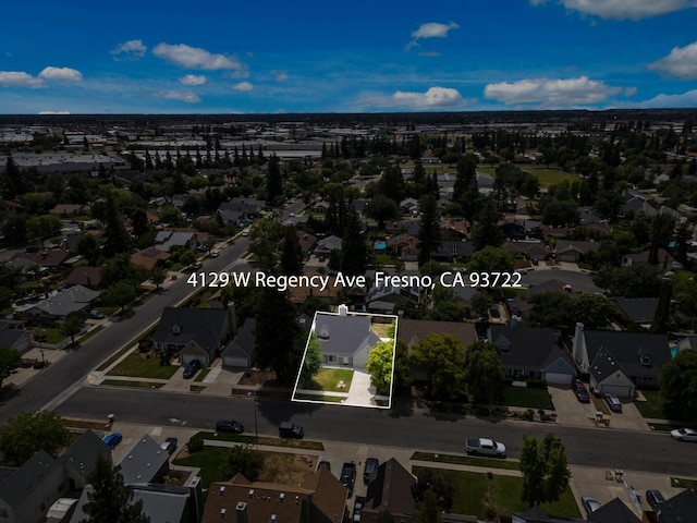 aerial view featuring a residential view