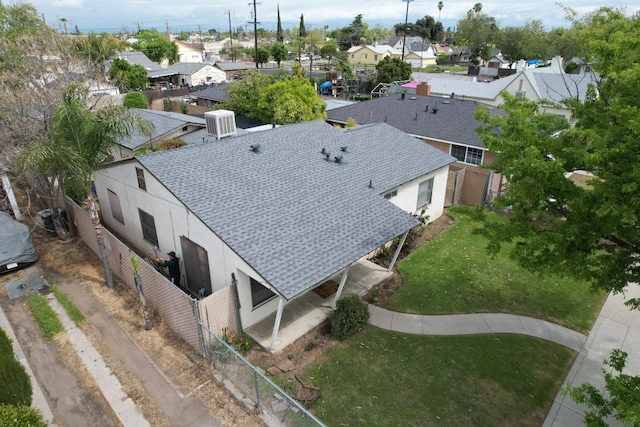 aerial view featuring a residential view