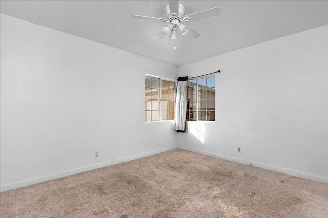 4185 E Turner Ave, Fresno, CA 93702 - spare room featuring baseboards, ceiling fan, and carpet