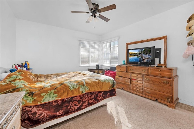 4185 E Turner Ave, Fresno, CA 93702 - bedroom featuring a ceiling fan and light carpet