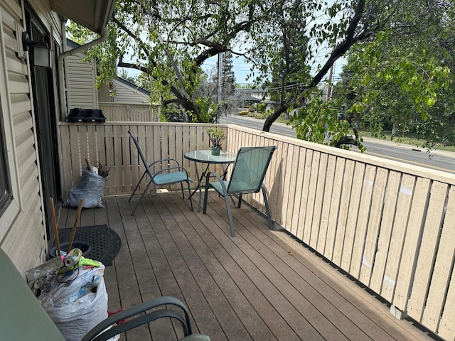 view of wooden deck