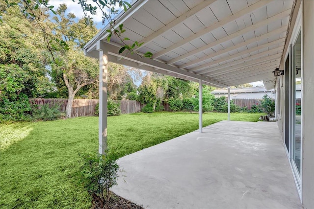 view of patio / terrace featuring a fenced backyard