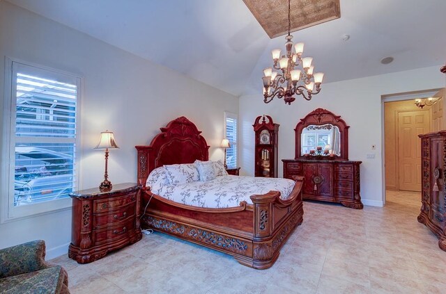 71 Omaha Ave, Clovis, CA 93619 - bedroom with a chandelier, multiple windows, and baseboards