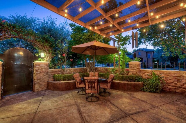 71 Omaha Ave, Clovis, CA 93619 - view of patio featuring a pergola and outdoor dining space