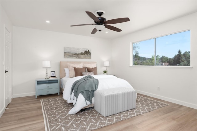 42968 Ranger Circle Dr, Coarsegold, CA 93614 - bedroom featuring recessed lighting, baseboards, and wood finished floors