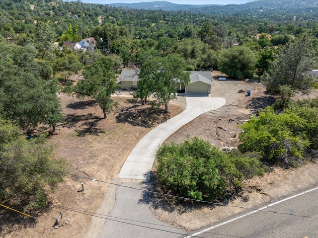 42968 Ranger Circle Dr, Coarsegold, CA 93614 - bird's eye view featuring a mountain view and a wooded view