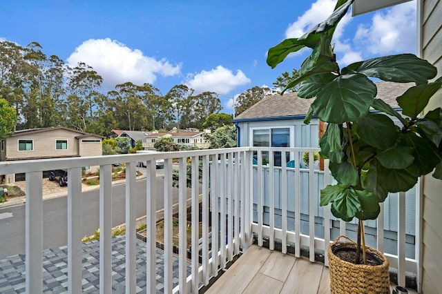 balcony featuring a residential view
