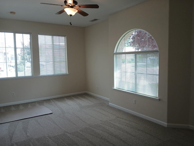 2979 Duncan Ave, Clovis, CA 93611 - unfurnished room with carpet, a ceiling fan, baseboards, and a smoke detector