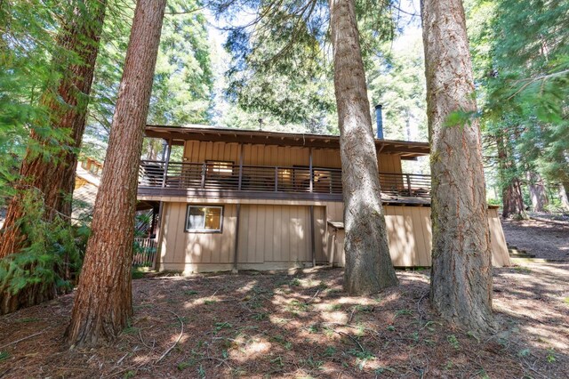 1167 Silver Tip Ln, Fish Camp, CA 93623 - back of house featuring a balcony