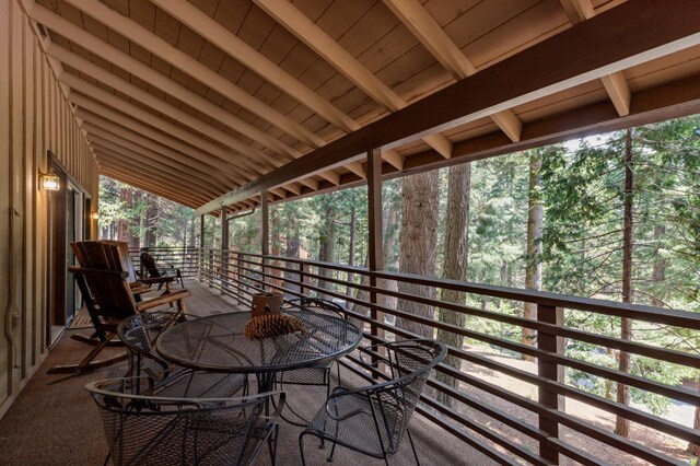 1167 Silver Tip Ln, Fish Camp, CA 93623 - view of wooden deck