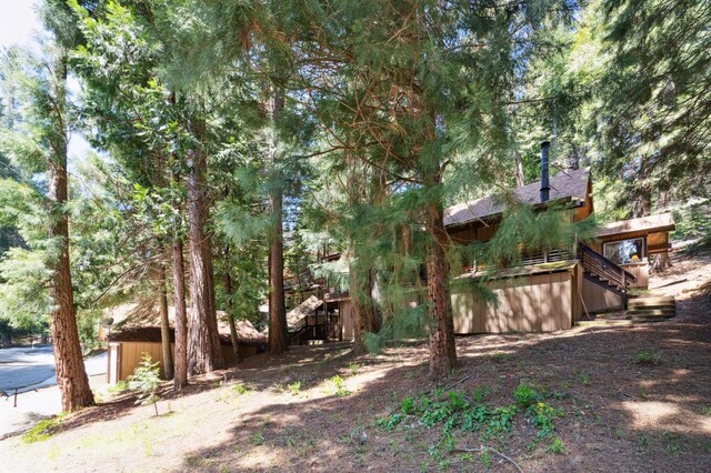 1167 Silver Tip Ln, Fish Camp, CA 93623 - view of yard with stairs