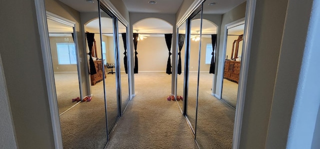 5360 E Heaton Ave, Fresno, CA 93727 - hall with carpet flooring and baseboards