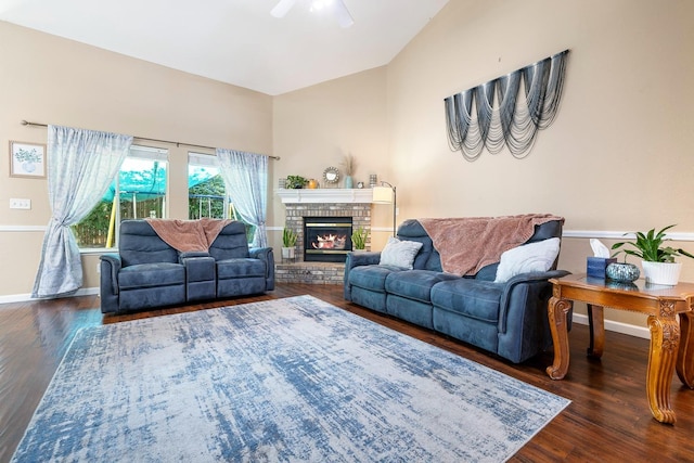 2955 E Christopher, Fresno, CA 93720 - living area with ceiling fan, baseboards, and wood finished floors