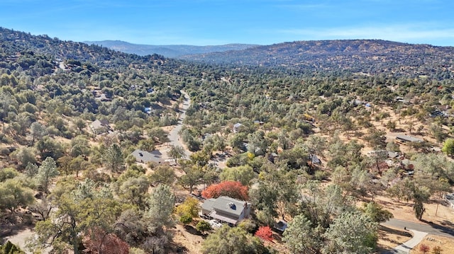 43299 Ranger Circle Dr, Coarsegold, CA 93614 - birds eye view of property with a view of trees and a mountain view