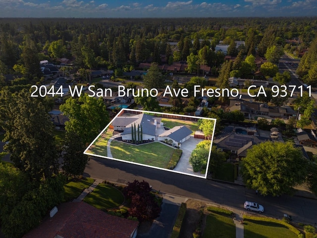 2044 W San Bruno Ave, Fresno, CA 93711 - aerial view featuring a view of trees