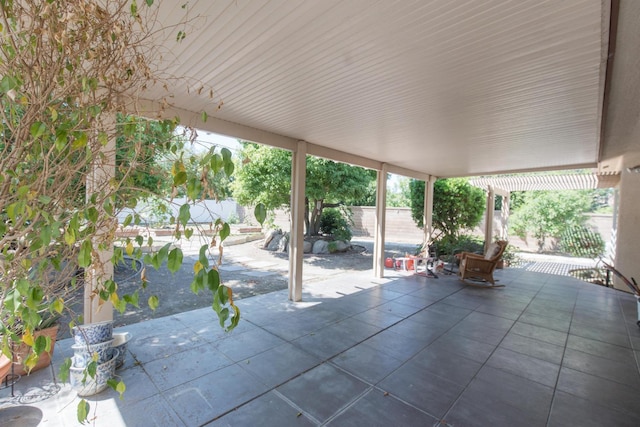view of patio / terrace featuring a fenced backyard