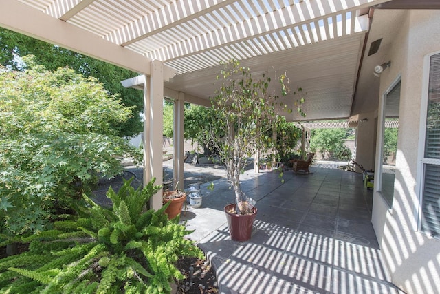 view of patio / terrace with a pergola