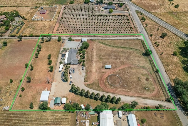aerial view with a rural view