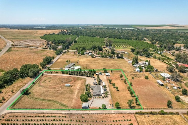 bird's eye view featuring a rural view