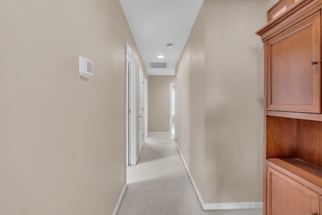 2776 Keats Ave, Clovis, CA 93611 - corridor with light colored carpet, baseboards, visible vents, and recessed lighting