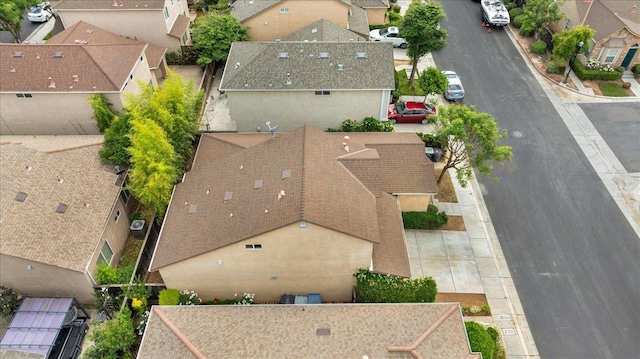 aerial view with a residential view