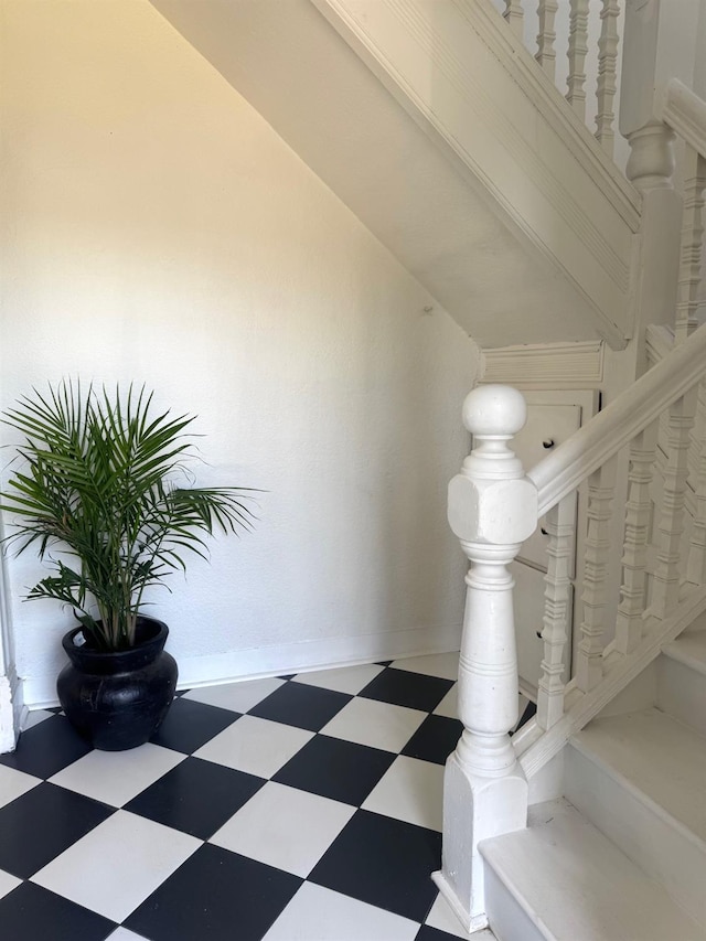 220 S K, Madera, CA 93637 - staircase with tile patterned floors