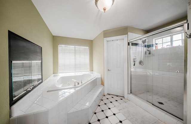 8164 N 8th St, Fresno, CA 93720 - bathroom featuring a whirlpool tub and a shower stall