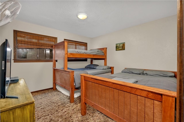 39090 Woodland Rd, Shaver Lake, CA 93664 - bedroom featuring carpet and a textured ceiling