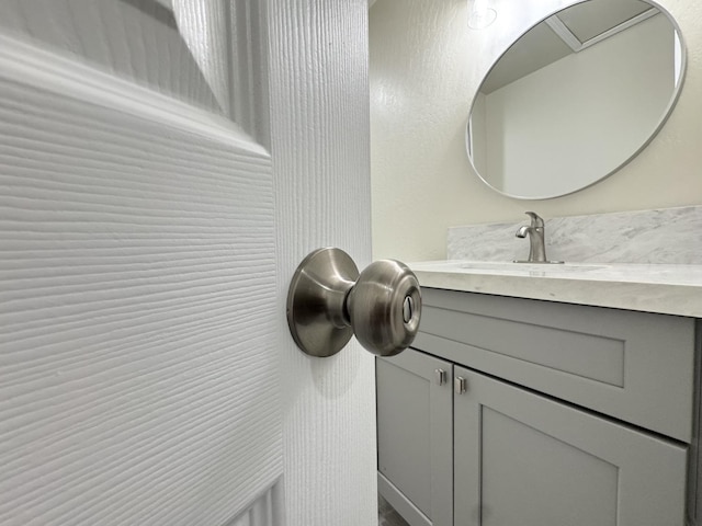 room details with vanity