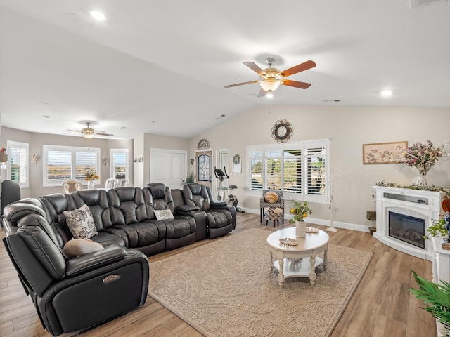 17324 Bonita Rd, Madera, CA 93636 - living area featuring plenty of natural light, a ceiling fan, and light wood-type flooring