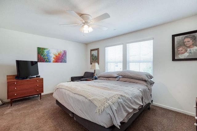 1525 N Piccadilly Ln, Clovis, CA 93619 - bedroom with baseboards, a ceiling fan, and carpet