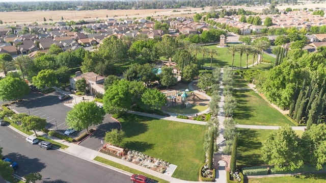 drone / aerial view with a residential view