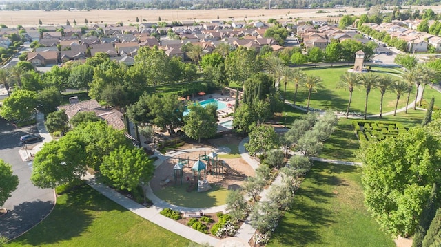 drone / aerial view featuring a residential view