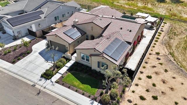 view from above of property