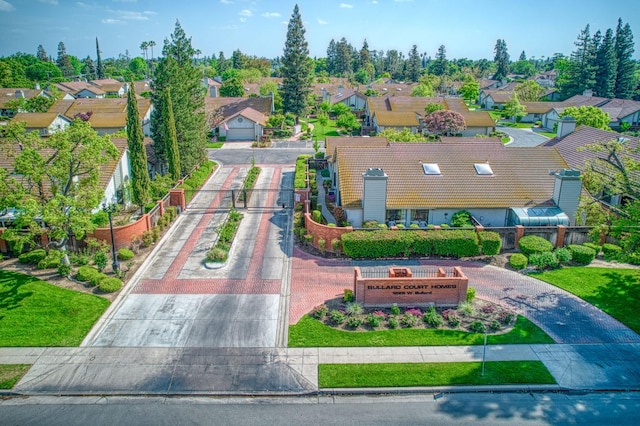bird's eye view with a residential view