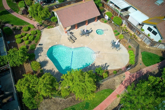 birds eye view of property