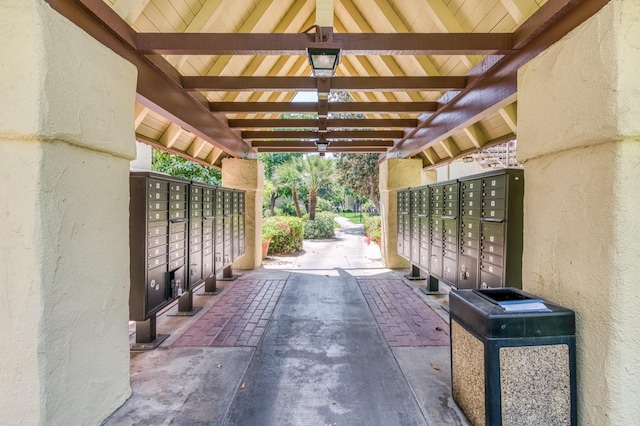 view of property's community featuring mail area