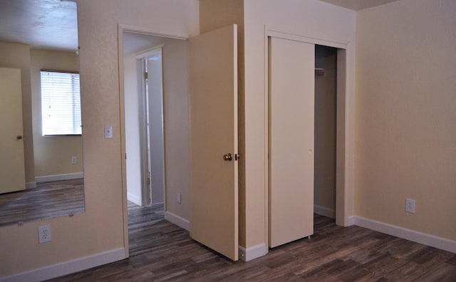 43777 Kaweah River Dr, Three Rivers, CA 93271 - unfurnished bedroom with dark wood-style floors, a closet, and baseboards