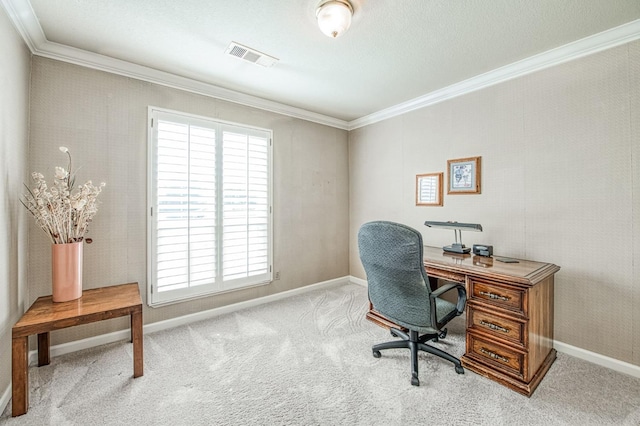 6619 N Valentine Ave, Fresno, CA 93711 - office with crown molding and carpet flooring