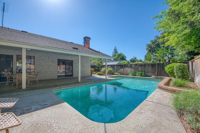 6619 N Valentine Ave, Fresno, CA 93711 - view of swimming pool with a patio and a fenced backyard