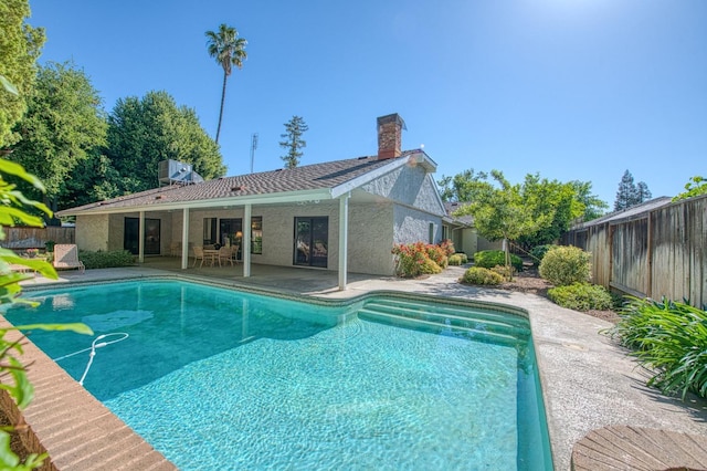 6619 N Valentine Ave, Fresno, CA 93711 - view of pool with a fenced backyard and a patio